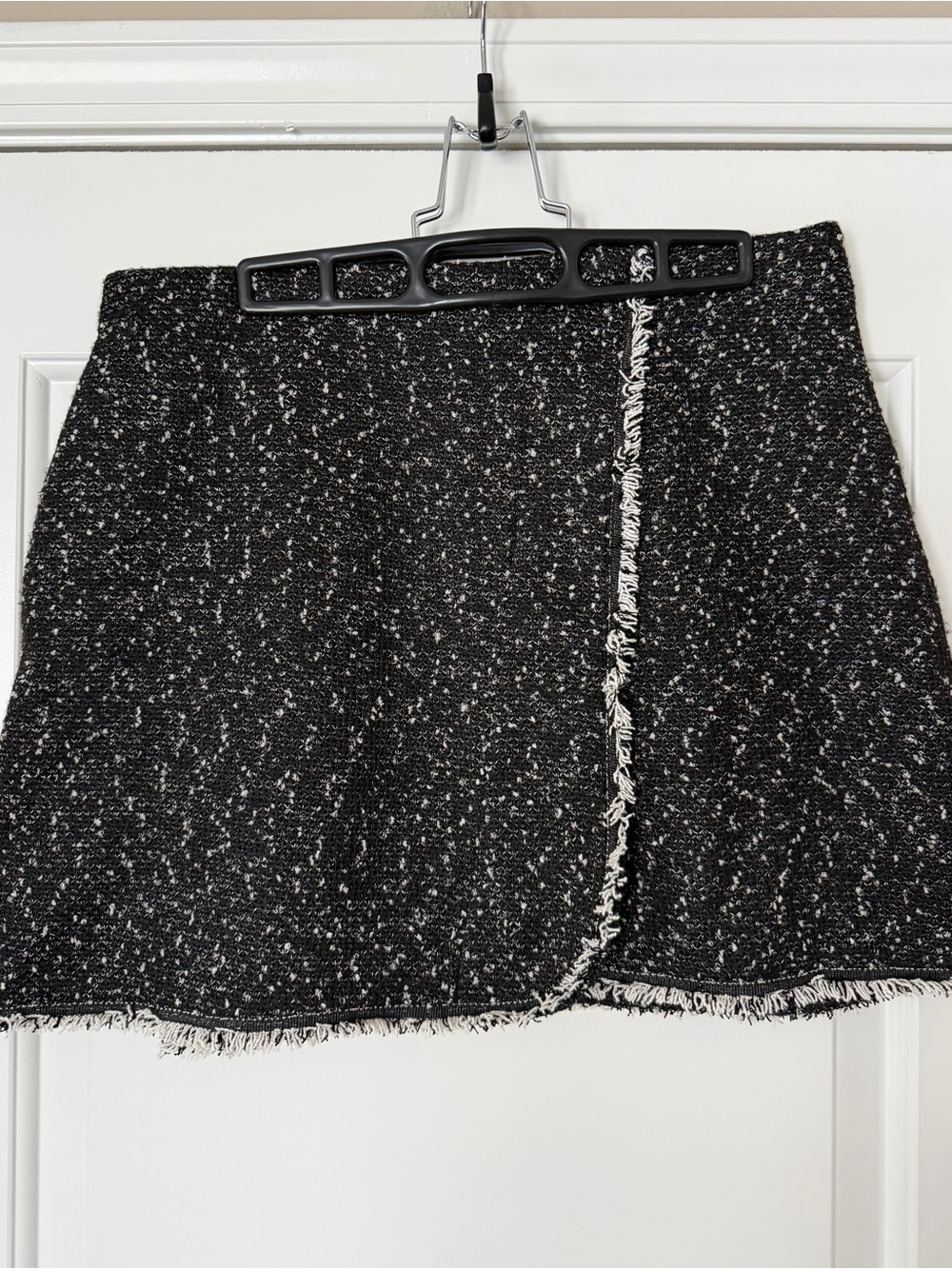Max Studio tweed mini wrap skirt